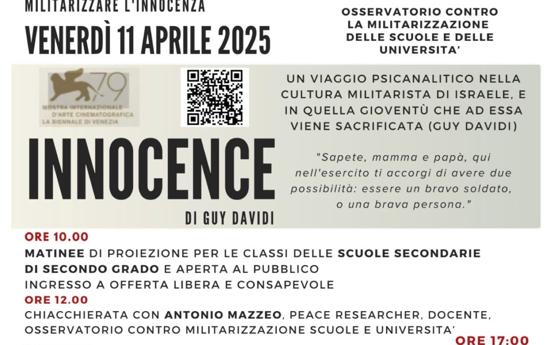 L’arte della Pace: COME SI DIVENTA DISUMANI • “INNOCENCE” di Guy Davidi